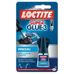Colle SUPER GLUE-3 LOCTITE Cyano 5g Avec Pinceau