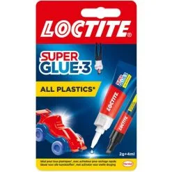 Colle Instantanée Loctite Super Glue-3 All Plastics 2gr+4ml