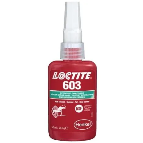 Adhésif LOCTITE 603 De Fixation Dassemblages Cylindriques Roulements Et Bagues Autolubrifiantes Oil Tolérant 50ml 1 Adhésif LOCTITE 603 De Fixation Dassemblages Cylindriques Roulements Et Bagues Autolubrifiantes Oil Tolérant 50ml
