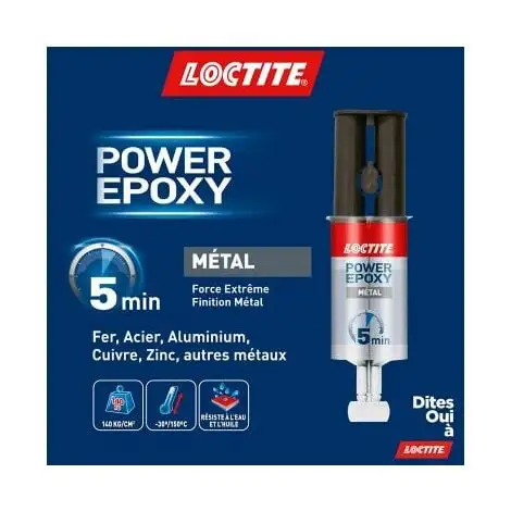 Loctite Colle Epoxy Liquide Spéciale Metal, Colle Epoxy Bi-composante Couleur Métal, Colle Forte Et Rapide Pour Métaux Et Autres Matériaux, Colle Ultra Résistante, Seringue De 25 Ml 2 Loctite Colle Epoxy Liquide Spéciale Metal, Colle Epoxy Bi-composante Couleur Métal, Colle Forte Et Rapide Pour Métaux Et Autres Matériaux, Colle Ultra Résistante, Seringue De 25 Ml – Image 2