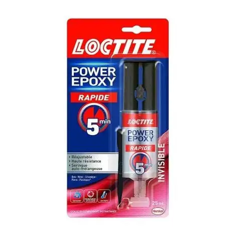 Loctite Colle Power Epoxy Rapide 5 Minutes 25 Ml, Colle Epoxy Réajustable, Colle Forte Résistante Avec Seringue Auto-mélangeuse, Colle Résine Epoxy Transparente 1 Loctite Colle Power Epoxy Rapide 5 Minutes 25 Ml, Colle Epoxy Réajustable, Colle Forte Résistante Avec Seringue Auto-mélangeuse, Colle Résine Epoxy Transparente