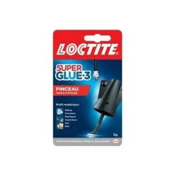 Loctite Super Glue-3 Pinceau, Colle Forte Facile à Utiliser Avec Son Pinceau Applicateur, Colle Liquide à Séchage Instantané, Colle Transparente, Flacon De Colle 5 G