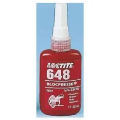 Adhésif De Retenue Loctite 648 - Pour Assemblages Cylindriques - Résistance Forte - 50ml - Vert