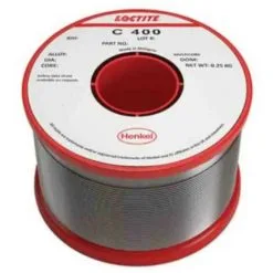 Bobine De Fil à Souder Crystal 400 Loctite - Etain 96.5% Argent 3% Cuivre 0.5% - Ø 0.5mm - 0.25kg