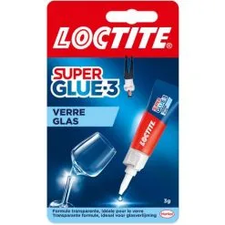 Colle Instantanée Loctite Super Glue-3 Verre 3ml